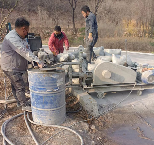 涧西路面下沉注浆